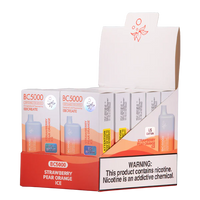 EBCREATE BC5000 Strawberry Pear Orange Ice Vape 10 pack