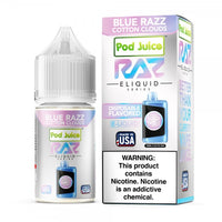 Blue Razz Cotton Clouds RAZ Salt E-Liquid Nic 30ml