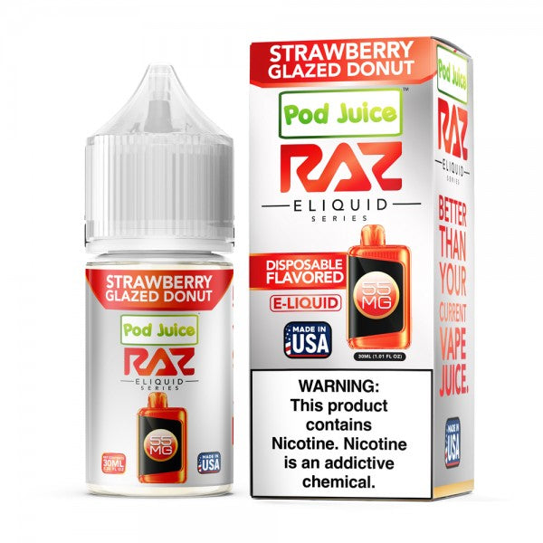 Strawberry Glazed Donut RAZ Salt E-Liquid Nic 30ml 