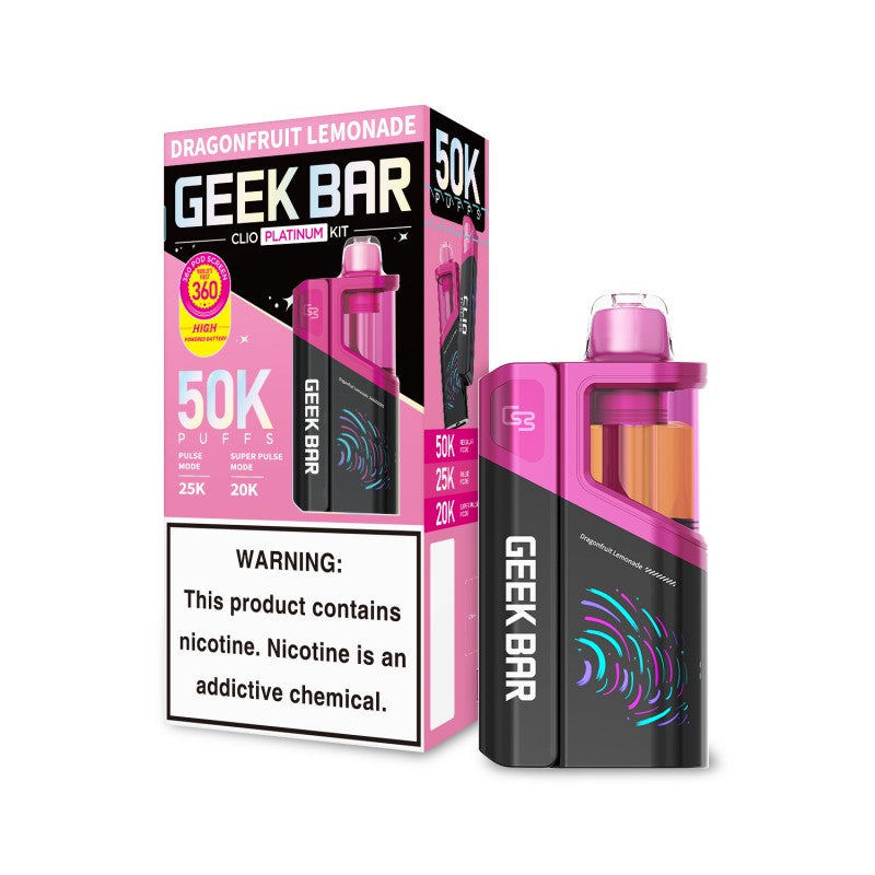 Geek Bar CLIO 50K Vape Kit - Dragonfruit Lemonade 
