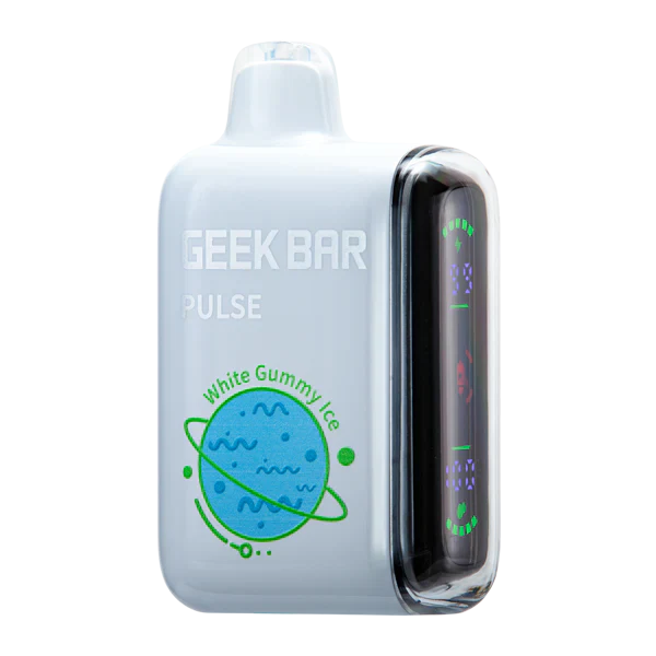 White Gummy Ice Geek Bar Pulse 15000 Disposable Vape