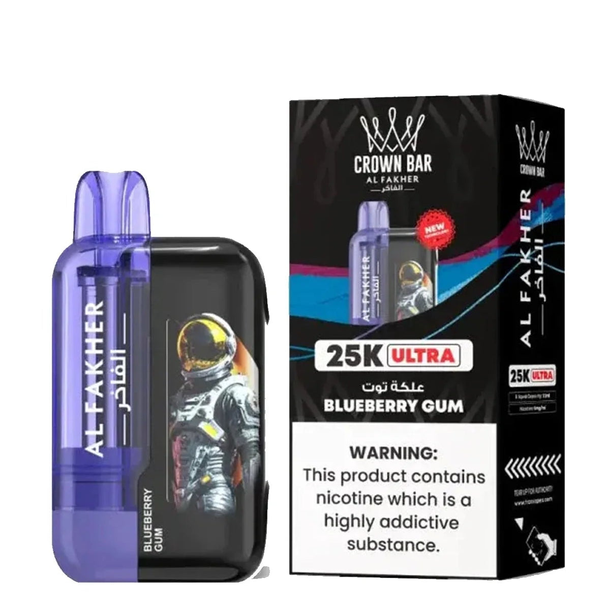 Blueberry Gum Al Fakher Crown Bar 25K Ultra Vape