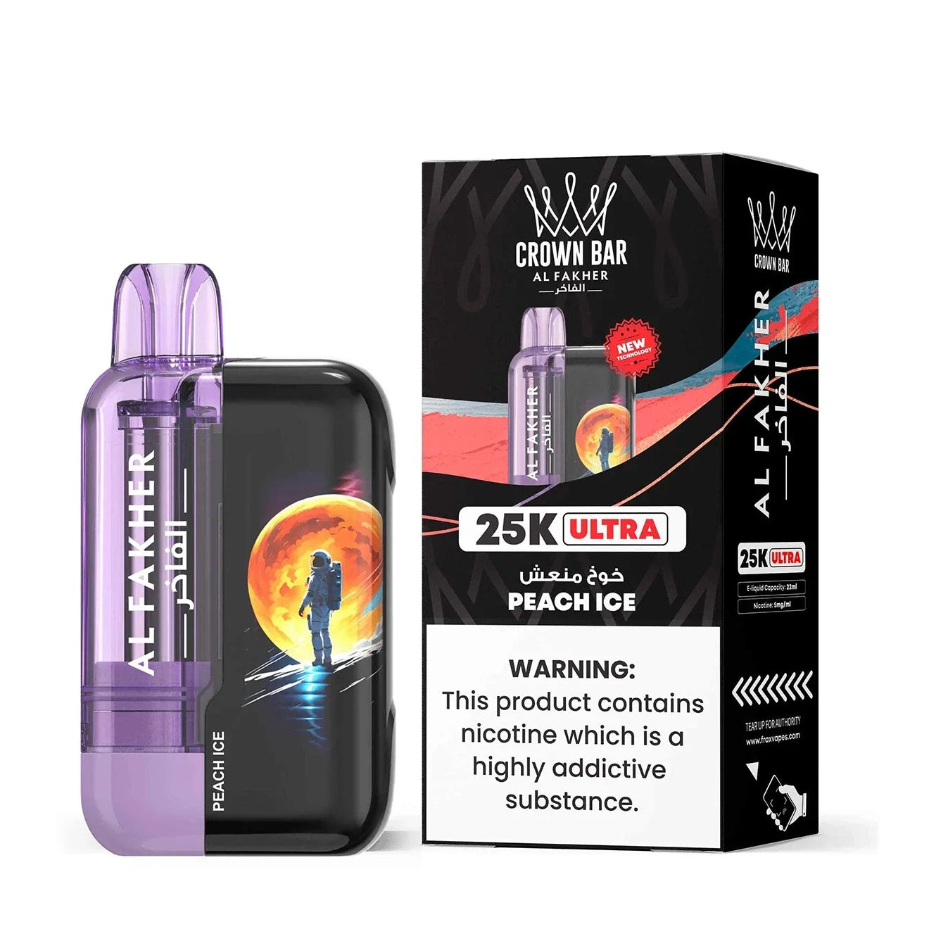Peach Ice Al Fakher Crown Bar 25K Ultra Vape