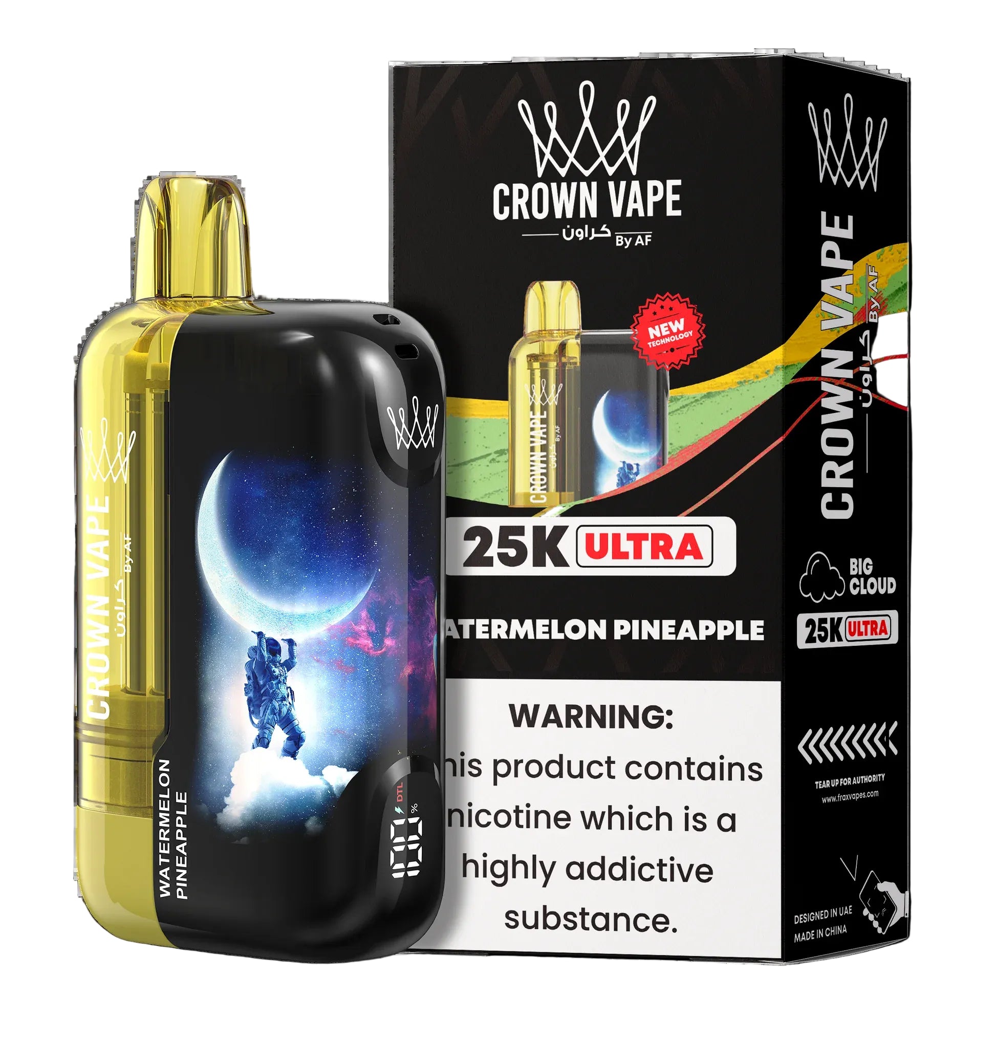 Watermelon Pineapple Al Fakher Crown Bar 25K Ultra Vape