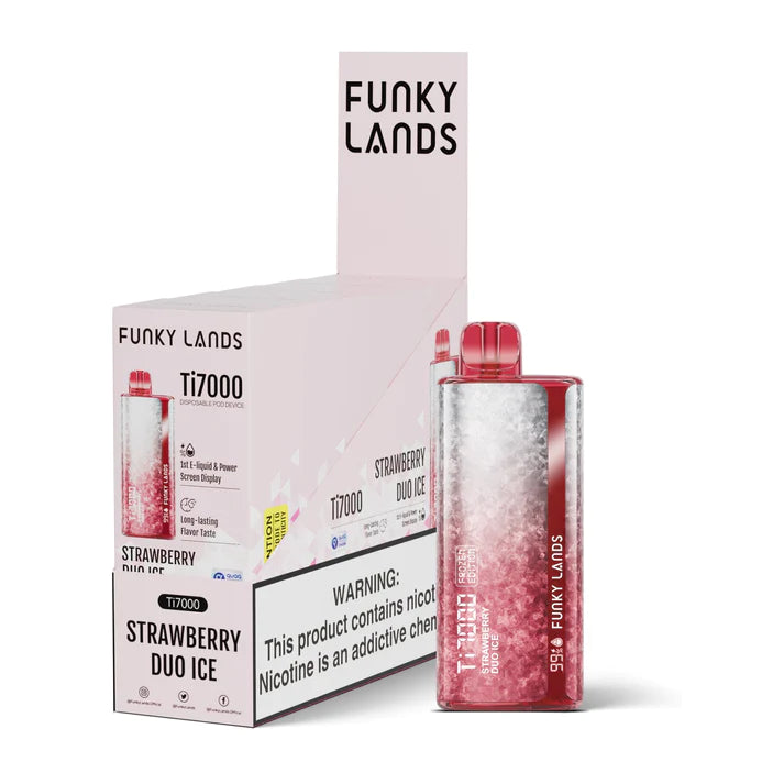 funky lands ti7000 strawberry duo ice frozen edition vape