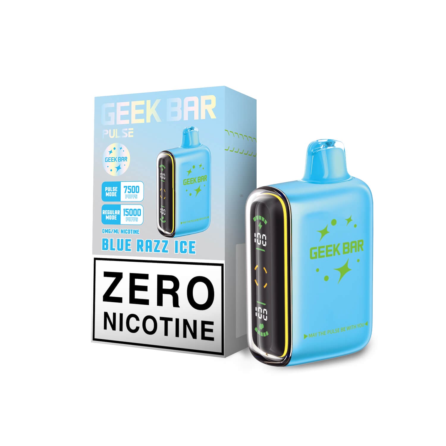 Geek Bar Pulse 15K Zero Nicotine Blue Razz Ice