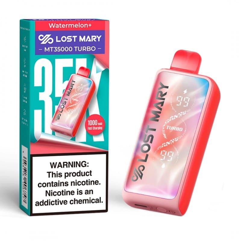 lost mary watermelon flavors Watermelon+ MT35000 Turbo Vape How Many Puffs in COOL MINT Flavour:Marybull Ice